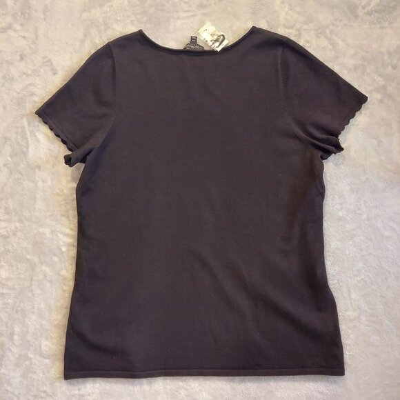 New With Tags Lane Bryant Black Size 14/16 Knit Top Sweater stretch career date - Picture 4 of 12